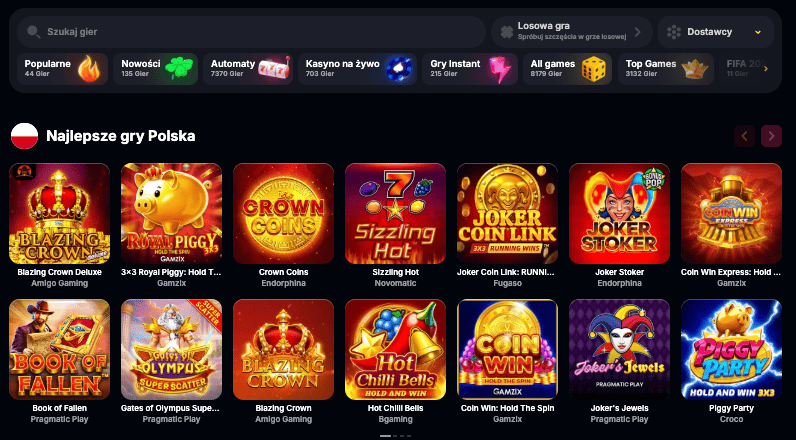 Gry w Yep Casino